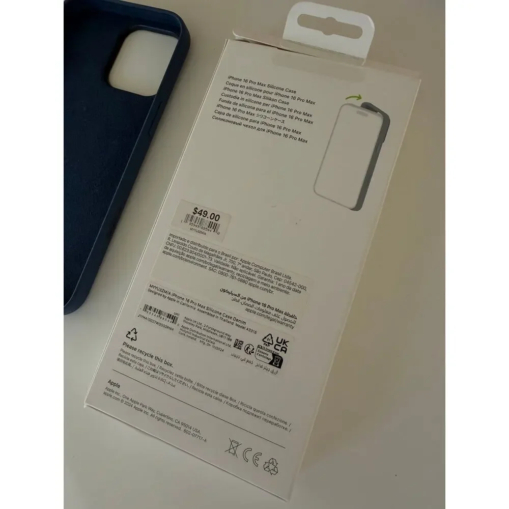 Apple iPhone 16 Pro Max Silicone Case MagSafe Blue Denim New phone case